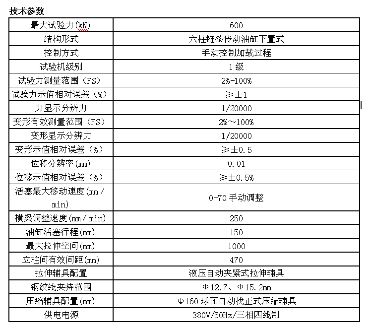 600KN微機(jī)屏顯錨桿錨索拉力試驗機(jī)