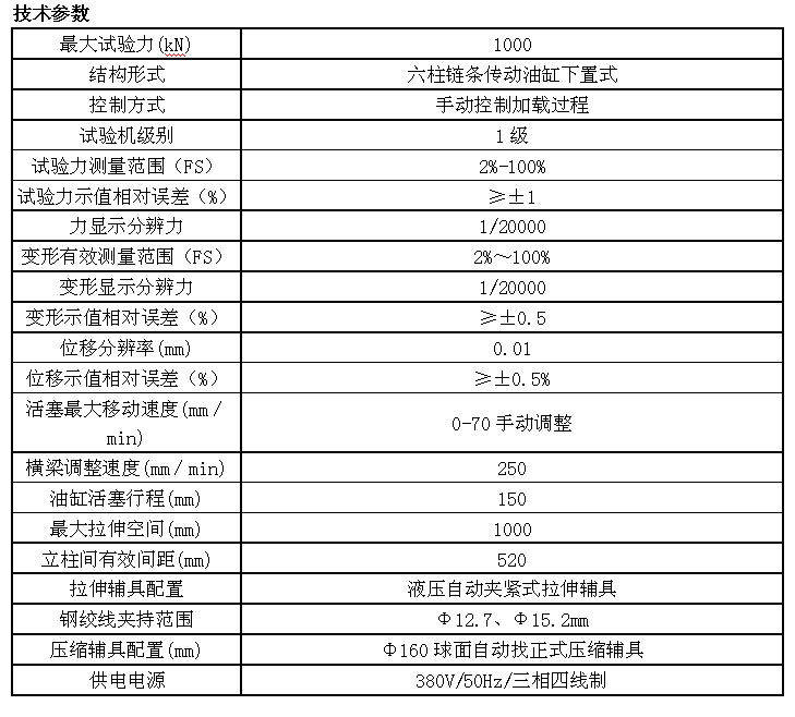 1000KN微機(jī)屏顯錨桿錨索拉力試驗機(jī)